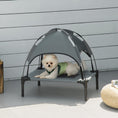 Load image into Gallery viewer, Raised Dog Bed Waterproof Elevated Pet Cot with Breathable Mesh UV Protection Canopy Grey, for Small Dogs, 61 x 46 x 62cm
