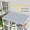 Load image into Gallery viewer, Catio Outdoor Cat Enclosure, 71" Large Wooden Cat House w/ Weatherproof Tarp, Walk-in Kitty Cage with Hammock, Condo, Platforms, Ladders, Ramps, for 2-4 Kittens, Grey
