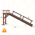 Load image into Gallery viewer, 70.5" Dog Ramp for Bed Couch with Removable Guardrails for Small Medium Large Dogs Brown
