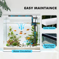 Load image into Gallery viewer, Aquarium, 28L Glass Fish Tank with Filter, LED Lighting, Water Pump, for Bettas, Guppies, Mini Parrot Fishes, Shrimp, Goldfish, 38 x 26 x 39.5cm
