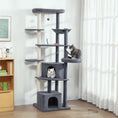 Load image into Gallery viewer, 79 Inch Cat Tree, Extra Tall Large Cat Tower with Scratching Posts, 2 Perches, 2 Caves, Large Hammock, Pompoms, Multi-Level Plush Kitty Condo for Multiple Indoor Kittens
