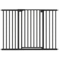 Load image into Gallery viewer, Baby Gate, Pet Gate with 3 Extensions, Auto-Close, Two-Way Open, Pressure Mounted for Stair, Doorways and Hallways, 36"H, Black
