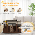 Load image into Gallery viewer, Dog Pen, Pet Playpen, Portable Foldable Dog Cat Playpen Soft Pet Cage with Storage Bag for Puppies, Rabbits, Kittens, Guinea Pigs, 94 x 74 x 60cm - Brown
