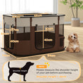 Load image into Gallery viewer, Dog Pen, Pet Playpen, Portable Foldable Dog Cat Playpen Soft Pet Cage with Storage Bag for Puppies, Rabbits, Kittens, Guinea Pigs, 94 x 74 x 60cm - Brown
