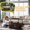 Load image into Gallery viewer, Dog Pen, Pet Playpen, Portable Foldable Dog Cat Playpen Soft Pet Cage with Storage Bag for Puppies, Rabbits, Kittens, Guinea Pigs, 94 x 74 x 60cm - Brown
