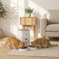 Load image into Gallery viewer, Automatic Cat Feeder with 2 Stainless Steel Bowls, 4L Pet Food Dispenser with Portion Control for 1–6 Meals Daily, Anti-Clogging Design, Dual Power Supply
