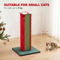 Load image into Gallery viewer, Cat Scratching Post for Indoor Cats, 81cm Tall Cat Scratcher with Sisal Rope, Hanging Bell Toy and Stable Base, Green and Red
