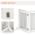 Load image into Gallery viewer, Freestanding Dog Cate, Foldable Wooden Pet Gate with  - 61cm Tall, for Stairways, Doorways, Hallways, Small Dogs - White
