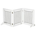 Load image into Gallery viewer, Freestanding Dog Cate, Foldable Wooden Pet Gate with  - 61cm Tall, for Stairways, Doorways, Hallways, Small Dogs - White
