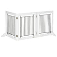 Load image into Gallery viewer, Freestanding Dog Cate, Foldable Wooden Pet Gate with  - 61cm Tall, for Stairways, Doorways, Hallways, Small Dogs - White
