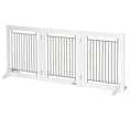 Load image into Gallery viewer, Freestanding Dog Cate, Foldable Wooden Pet Gate with  - 61cm Tall, for Stairways, Doorways, Hallways, Small Dogs - White
