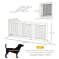 Load image into Gallery viewer, Freestanding Dog Cate, Foldable Wooden Pet Gate with  - 61cm Tall, for Stairways, Doorways, Hallways, Small Dogs - White
