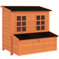 Load image into Gallery viewer, Wooden Chicken Coop, 39" Chicken House with Nesting Box, Pull-Out Tray, Waterproof Roof, Hen House Outdoor Poultry Cage for 2-4 Chickens, Rabbits, Small Animals, for Backyard, Orange
