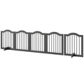 Load image into Gallery viewer, Wooden Foldable Dog Gate Panel Pet Fence Freestanding Safety Barrier for the House, Doorway, Stairs (Black)
