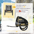 Load image into Gallery viewer, Aosom Dog Bike Trailer, Pet Bike Wagon with Steel Frame, Hitch Coupler, Quick Release Wheels, Reflectors, Flag, Pet Travel Carrier for Medium Dogs, Black

