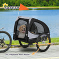 Load image into Gallery viewer, Aosom Dog Bike Trailer, Pet Bike Wagon with Steel Frame, Hitch Coupler, Quick Release Wheels, Reflectors, Flag, Pet Travel Carrier for Medium Dogs, Black
