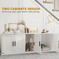 Load image into Gallery viewer, Cat Litter Box Enclosure for 2 Cats, 145 cm Hidden Litter Box Furniture with Double Room, Scratching Board, Indoor Cat House Washroom End Table, White
