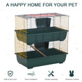 Load image into Gallery viewer, Indoor Rabbit Guinea Pig Cage Small Animal Cage Two Storey 80 x 44 x 82 cm
