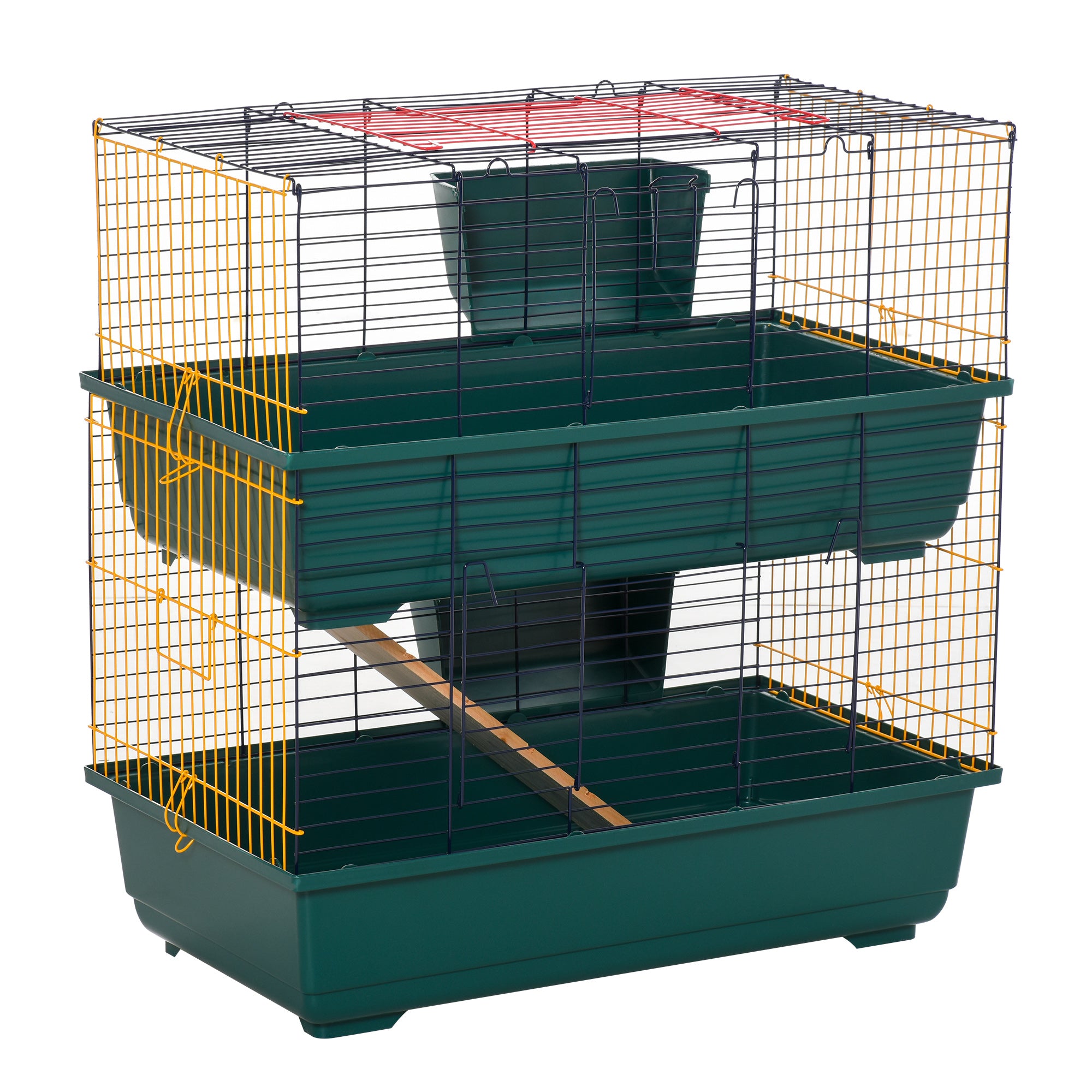 Indoor Rabbit Guinea Pig Cage Small Animal Cage Two Storey 80 x 44 x 82 cm