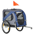 Load image into Gallery viewer, Dog Bike Trailer Pet Cart Bicycle Wagon Cargo Carrier Attachment for Travel with 3 Entrances Large Wheels for Off-Road & Mesh Screen, Blue

