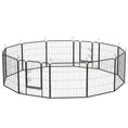 Load image into Gallery viewer, Dog Playpen, Wide 31.5"W Heavy-Duty Metal Puppy Play Pen, Pet Exercise Fences for Outside and Indoor, DIY Design with Door for Medium Dogs, 12 Panels, 31.5"H

