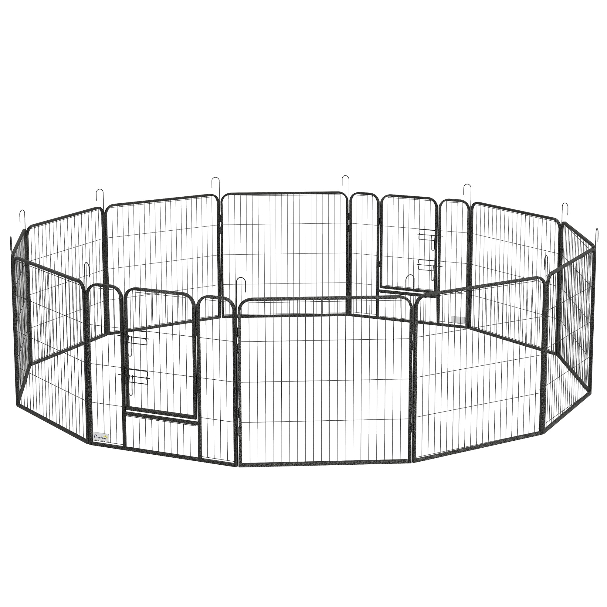 Dog Playpen, Wide 31.5"W Heavy-Duty Metal Puppy Play Pen, Pet Exercise Fences for Outside and Indoor, DIY Design with Door for Medium Dogs, 12 Panels, 31.5"H
