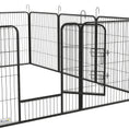 Load image into Gallery viewer, Dog Playpen, Wide 31.5"W Heavy-Duty Metal Puppy Play Pen, Pet Exercise Fences for Outside and Indoor, DIY Design with Door for Medium Dogs, 12 Panels, 31.5"H
