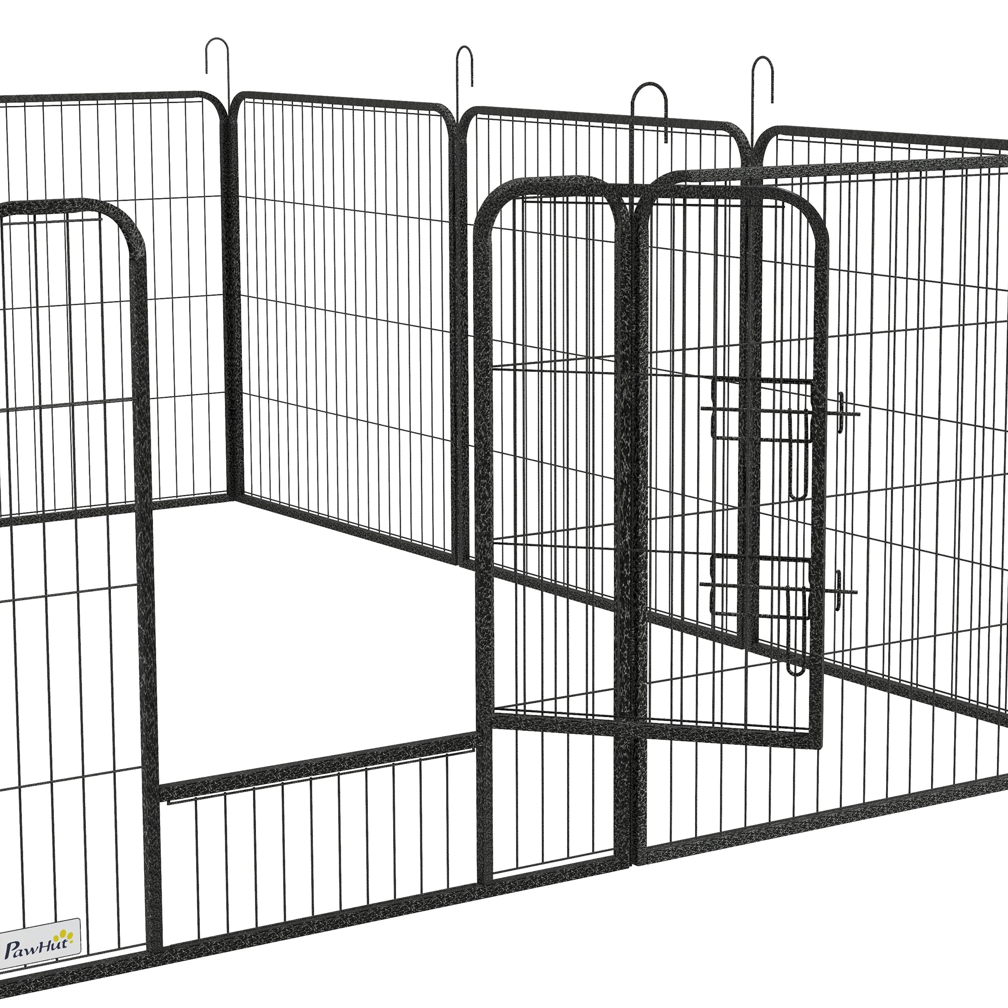 Dog Playpen, Wide 31.5"W Heavy-Duty Metal Puppy Play Pen, Pet Exercise Fences for Outside and Indoor, DIY Design with Door for Medium Dogs, 12 Panels, 31.5"H