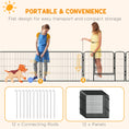 Load image into Gallery viewer, Dog Playpen, Wide 31.5"W Heavy-Duty Metal Puppy Play Pen, Pet Exercise Fences for Outside and Indoor, DIY Design with Door for Medium Dogs, 12 Panels, 31.5"H
