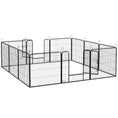 Load image into Gallery viewer, Dog Playpen, Wide 31.5"W Heavy-Duty Metal Puppy Play Pen, Pet Exercise Fences for Outside and Indoor, DIY Design with Door for Medium Dogs, 12 Panels, 31.5"H
