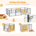Load image into Gallery viewer, Dog Playpen, Wide 31.5"W Heavy-Duty Metal Puppy Play Pen, Pet Exercise Fences for Outside and Indoor, DIY Design with Door for Medium Dogs, 12 Panels, 31.5"H
