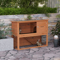 Load image into Gallery viewer, Rabbit Hutch Guinea Pig Hutch Wooden with No-Leak Tray, Asphalt Roof, Antiseptic Wood Outdoor for 1-2 Rabbits 120 x 50 x 92cm - Orange
