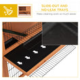 Load image into Gallery viewer, Rabbit Hutch Guinea Pig Hutch Wooden with No-Leak Tray, Asphalt Roof, Antiseptic Wood Outdoor for 1-2 Rabbits 120 x 50 x 92cm - Orange
