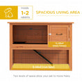 Load image into Gallery viewer, Rabbit Hutch Guinea Pig Hutch Wooden with No-Leak Tray, Asphalt Roof, Antiseptic Wood Outdoor for 1-2 Rabbits 120 x 50 x 92cm - Orange
