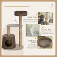 Load image into Gallery viewer, Scratching Cat Tree Post Climbing Kitten Pets Kitty Furniture with Toy, Brown
