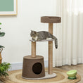 Load image into Gallery viewer, Scratching Cat Tree Post Climbing Kitten Pets Kitty Furniture with Toy, Brown
