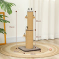 Load image into Gallery viewer, 2 in 1 Cat Scratching Post, 78cm Tall Cat Scratch Post with 3 Toy Feathers, Cat Scratcher Post for Indoor Cats and Kittens, Brown
