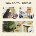 Load image into Gallery viewer, 2 in 1 Cat Scratching Post, 78cm Tall Cat Scratch Post with 3 Toy Feathers, Cat Scratcher Post for Indoor Cats and Kittens, Brown
