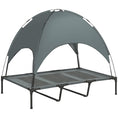 Load image into Gallery viewer, Raised Dog Bed Waterproof Elevated Pet Cot with Breathable Mesh UV Protection Canopy Grey, for XL Dogs, 122 x 92 x 108cm
