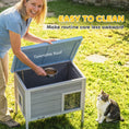 Load image into Gallery viewer, Outdoor Cat House Weatherproof with Removable Insulated Liner, Raised Wooden Cat House, Insulated Cat Shelter, Outdoor Use, Waterproof Asphalt Roof, Escape Door, Opening Top
