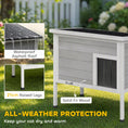 Load image into Gallery viewer, Outdoor Cat House Weatherproof with Removable Insulated Liner, Raised Wooden Cat House, Insulated Cat Shelter, Outdoor Use, Waterproof Asphalt Roof, Escape Door, Opening Top

