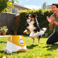Load image into Gallery viewer, Automatic Dog Ball Launcher with 5 2.3" ETPU Balls, Dog Ball Thrower with 3 Distance Settings (20/33/46 ft), Indoor Outdoor Interactive Toy for Small Medium Breeds, Orange
