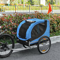 Load image into Gallery viewer, Steel Dog Bike Trailer Pet Cart Carrier for Bicycle Kit Water Resistant with Hitch Coupler Travel Black and Blue
