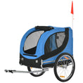 Load image into Gallery viewer, Steel Dog Bike Trailer Pet Cart Carrier for Bicycle Kit Water Resistant with Hitch Coupler Travel Black and Blue
