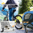 Load image into Gallery viewer, Steel Dog Bike Trailer Pet Cart Carrier for Bicycle Kit Water Resistant with Hitch Coupler Travel Black and Blue
