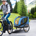 Load image into Gallery viewer, Steel Dog Bike Trailer Pet Cart Carrier for Bicycle Kit Water Resistant with Hitch Coupler Travel Black and Blue
