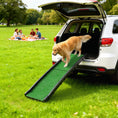 Load image into Gallery viewer, Folding Dog Ramp for Car, Truck, SUV, 61 Inches Portable Pet Ramp with Grass Surface, Non Slip with Raised Side Rails
