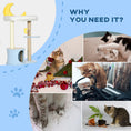 Load image into Gallery viewer, Moon Cute Cat Tree for Indoor Cats with Kitten Condo and Bed, Cat Tower with Scratching Post, Hanging Moon Shaped Toy, Star Platform, Blue
