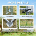 Load image into Gallery viewer, Chicken Run, Galvanized Large Metal Chicken Coop Cage, Walk-in Enclosure Poultry Hen Run House Playpen Rabbit Hutch with Dome Roof, Cover, 9.2' × 31.2' × 6.4', Silver
