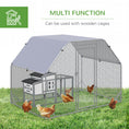 Load image into Gallery viewer, Galvanized Large Metal Chicken Coop Cage Walk-in Enclosure Poultry Hen Run House Playpen Rabbit Hutch with Cover for Outdoor Backyard 9.2' x 6.2' x 6.5' Silver
